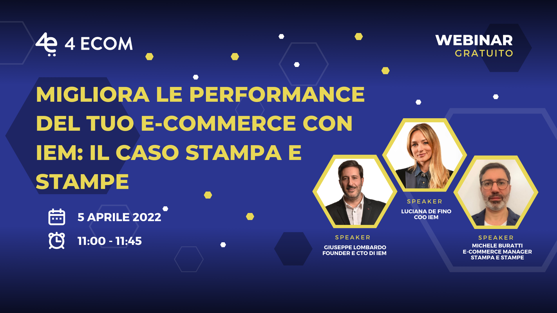 Webinar 4eCom Migliora le performance del tuo e commerce con IEM